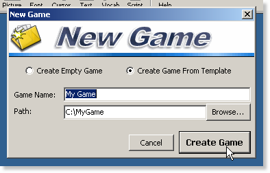 New Game Dialog